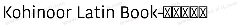 Kohinoor Latin Book字体转换